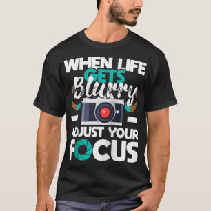 Wanneer het Leven de Fotogr van de Fotograaf van d T-shirt