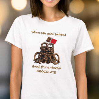 Wanneer het Leven Draait om Chocolade Pretzels T-shirt