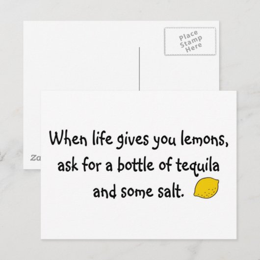 Wanneer het leven je citroenen geeft briefkaart (Voorkant / Achterkant)