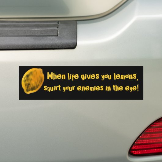 Wanneer het leven je citroenen geeft, bumpersticker (Op auto)