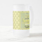 Wanneer het leven je citroenen geeft, grappige ret matglas bierpul (Voorkant rechts)