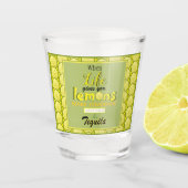 Wanneer het leven je citroenen geeft, grappige ret shot glas (Voorkant)