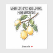 Wanneer het leven je citroenen geeft, maak dan een sticker (Vel)