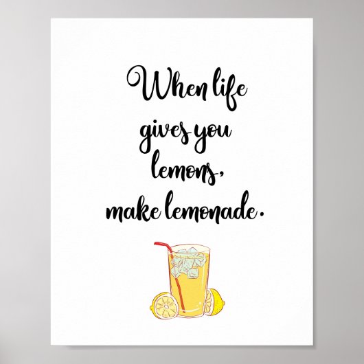 Wanneer het leven je citroenen geeft, maak je limo poster (Voorkant)