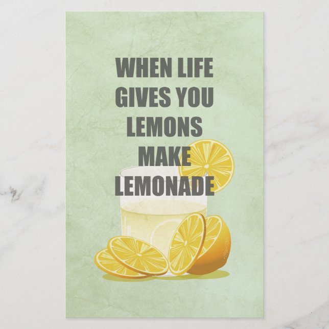 Wanneer het leven je citroenen geeft, maak limonad (Voorkant)