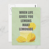 Wanneer het leven je citroenen geeft, maak limonad briefkaart (Voorkant / Achterkant)