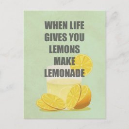 Wanneer het leven je citroenen geeft, maak limonad briefkaart