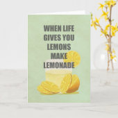 Wanneer het leven je citroenen geeft, maak limonad kaart (Gele Bloem)