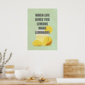 Wanneer het leven je citroenen geeft, maak limonad poster (Keuken)