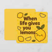 Wanneer het leven je citroenen geeft - Schattige e Feestdagenkaart (Voorkant / Achterkant)