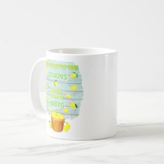 Wanneer het leven je citroenen geeft, unieke grapp koffiemok (Voorkant links)