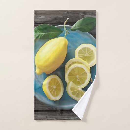 Wanneer het leven je citroenen geeft | Waterverf F Handdoek (Handdoek)