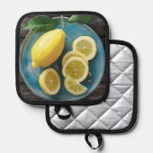 Wanneer het leven je citroenen geeft | Waterverf F Pannenlap (Voorkant / Achterkant)