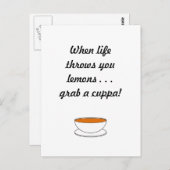 Wanneer het leven je citroenen gooit. . Pak een cu Briefkaart (Voorkant / Achterkant)