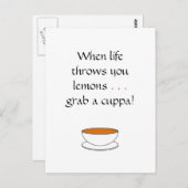 Wanneer het leven je citroenen gooit. . Pak een cu Briefkaart (Voorkant / Achterkant)