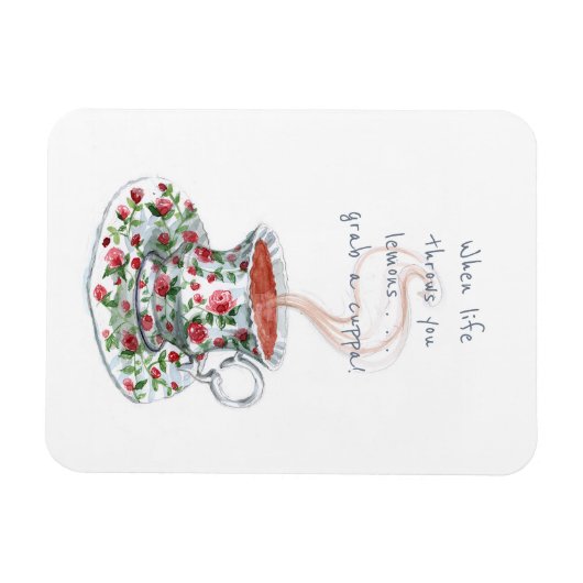 Wanneer het leven je citroenen gooit. . . Tea slog Magneet (Horizontaal)