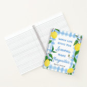 Wanneer het leven je citroenen waterverf Gingham g Notitieboek (Binnen)