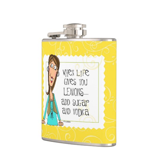 wanneer het leven je citroenkolf geeft heupfles (Links)