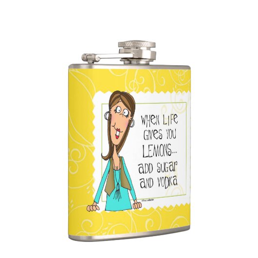 wanneer het leven je citroenkolf geeft heupfles (Rechts)