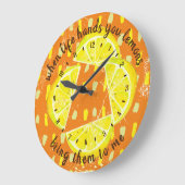Wanneer het leven je de keuken van citroenen geeft grote klok (Hoek)