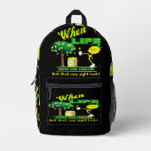 Wanneer het leven je een grappige prijsopgave geef bedrukte rugzak (Voorkant)