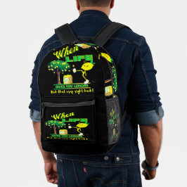 Wanneer het leven je een grappige prijsopgave geef bedrukte rugzak