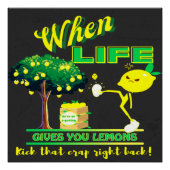 Wanneer het leven je een grappige prijsopgave geef perfect poster (Voorkant)