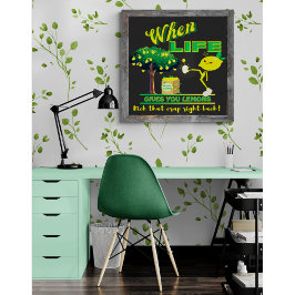 Wanneer het leven je een grappige prijsopgave geef perfect poster