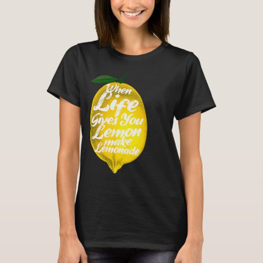 Wanneer het leven je een Lemon Veganism Organic Di T-shirt (Voorkant)