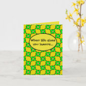 Wanneer het leven je een lemons-patroonflauw geeft kaart (Gele Bloem)