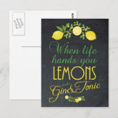 Wanneer het leven je handen geeft, maken citroenen briefkaart (Voorkant / Achterkant)