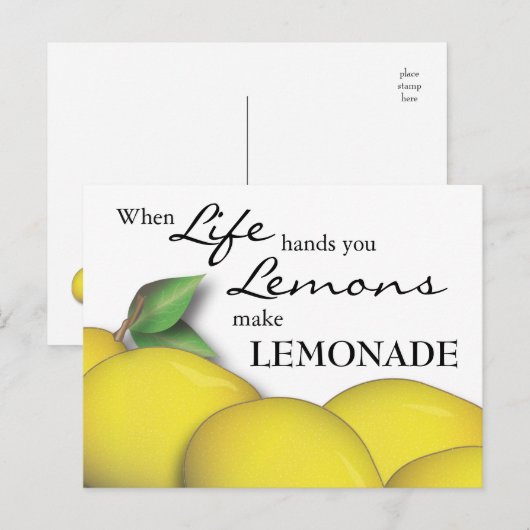 Wanneer het leven je handen geeft, maken emons lim briefkaart (Voorkant / Achterkant)