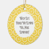 Wanneer het leven je handen geeft, maken limonade- keramisch ornament (Links)