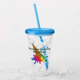 "Wanneer het leven je ijs smelt" milkshake glas