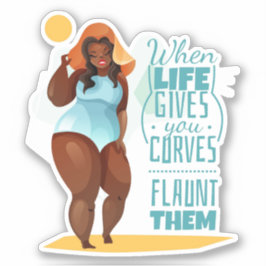 Wanneer het leven je krommen geeft sticker