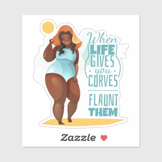 Wanneer het leven je krommen geeft sticker (Vel)