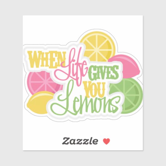 Wanneer het leven je leemons geeft sticker (Vel)