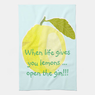 Wanneer het leven je leemons geeft ... Tea Towel Theedoek