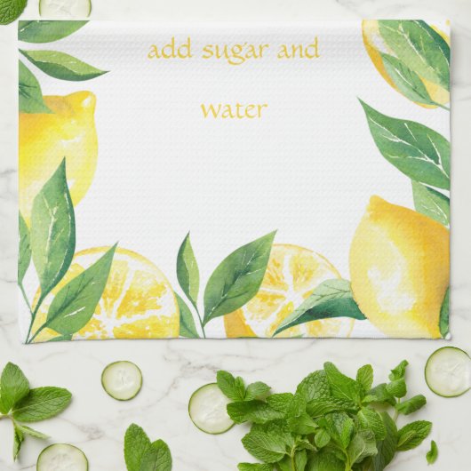 Wanneer het leven je leemons geeft theedoek (Gevouwen)