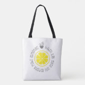 Wanneer het leven je leemons kalligrafie art Lemon Tote Bag (Achterkant)