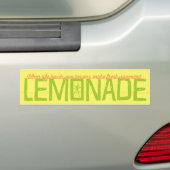 Wanneer het leven je leemons limonade geeft bumpersticker (Op auto)