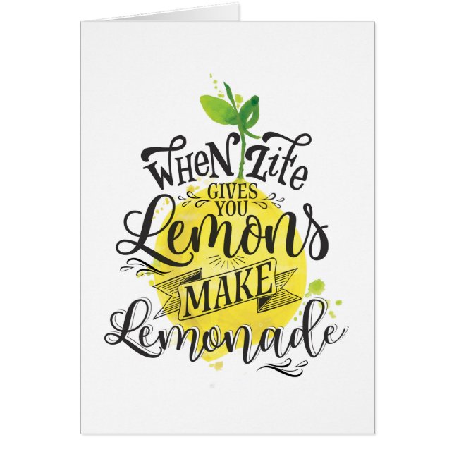 "Wanneer het leven je leemten geeft, limonade make (Voorkant)