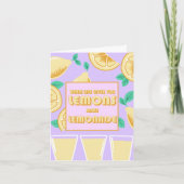 "Wanneer het leven je leemten geeft, limonade make Kaart (Voorkant)