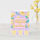 "Wanneer het leven je leemten geeft, limonade make Kaart (Gele Bloem)