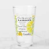 Wanneer het leven je LEMONS Country Humor geeft Glas (Achterkant)