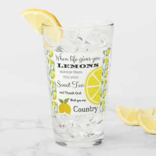 Wanneer het leven je LEMONS Country Humor geeft Glas