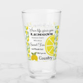 Wanneer het leven je LEMONS Country Humor geeft Glas (Voorkant)