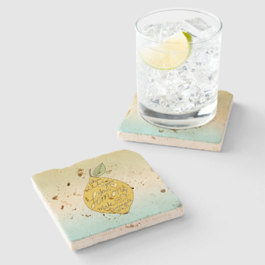Wanneer het leven je Lemons Ombre geeft Stenen Onderzetter (Zijkant)