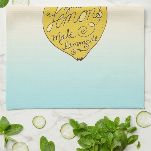 Wanneer het leven je Lemons Ombre geeft     Theedoek (Gevouwen)