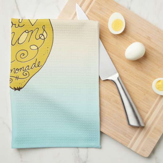 Wanneer het leven je Lemons Ombre geeft     Theedoek (Quarter Fold)